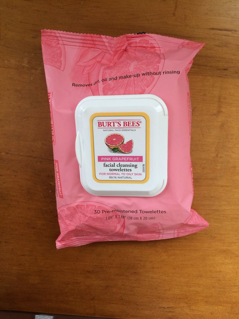 If you do not have access to face wash, use a face wipe like Burt's Bees Pink Grapefruit. I use Clean and Clear face wash then these face wipes.