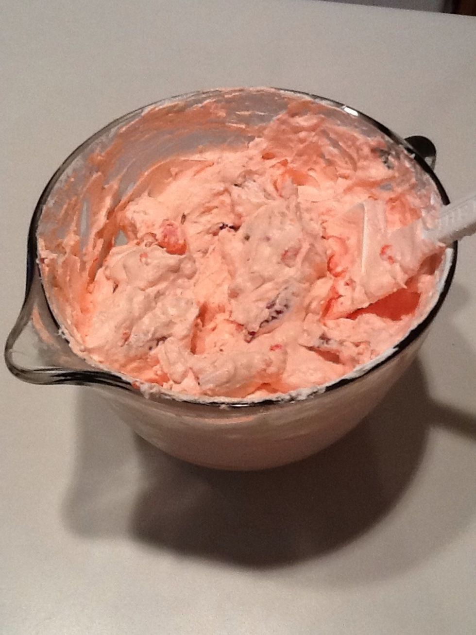 If you do this correctly, it should blend smoothly. I accidentally left my mixture in the fridge overnight, so mine was a little more difficult to blend.