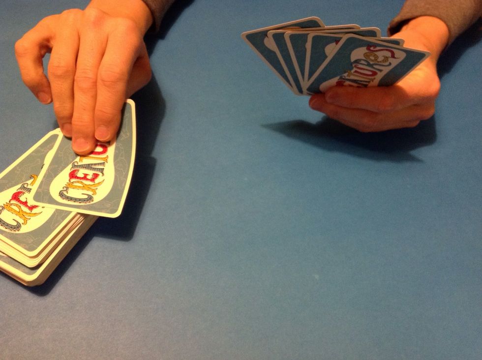 If you don't have 7 cards, you must draw until you do. If you have more than 7 cards, you must discard.