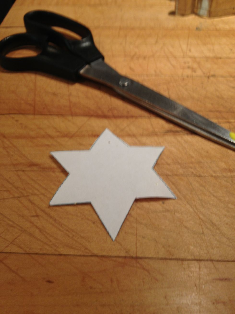 If you don't have Chanukah cookie cutters, you can cut a template out from a computer print out or draw free hand.