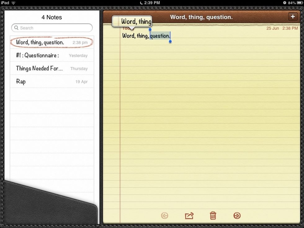 If you double tap the screen and then hold, this rectangular looking magnifying glass will appear.