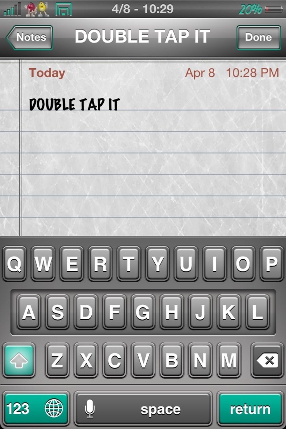 IF YOU DOUBLE TAP THE SHIFT KEY, it will turn blue and you can type all of the words in capital or a capital sentence.