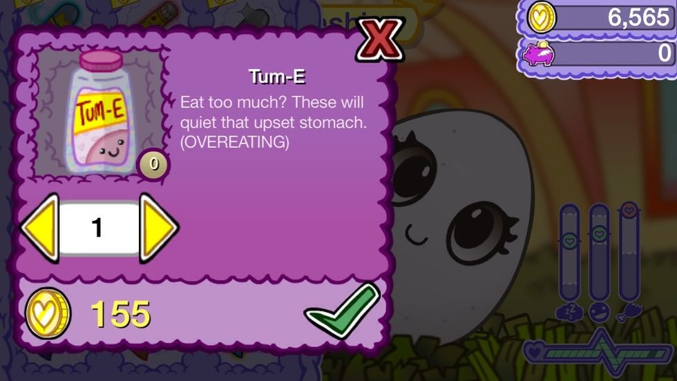 If you feed her to much give her tumme