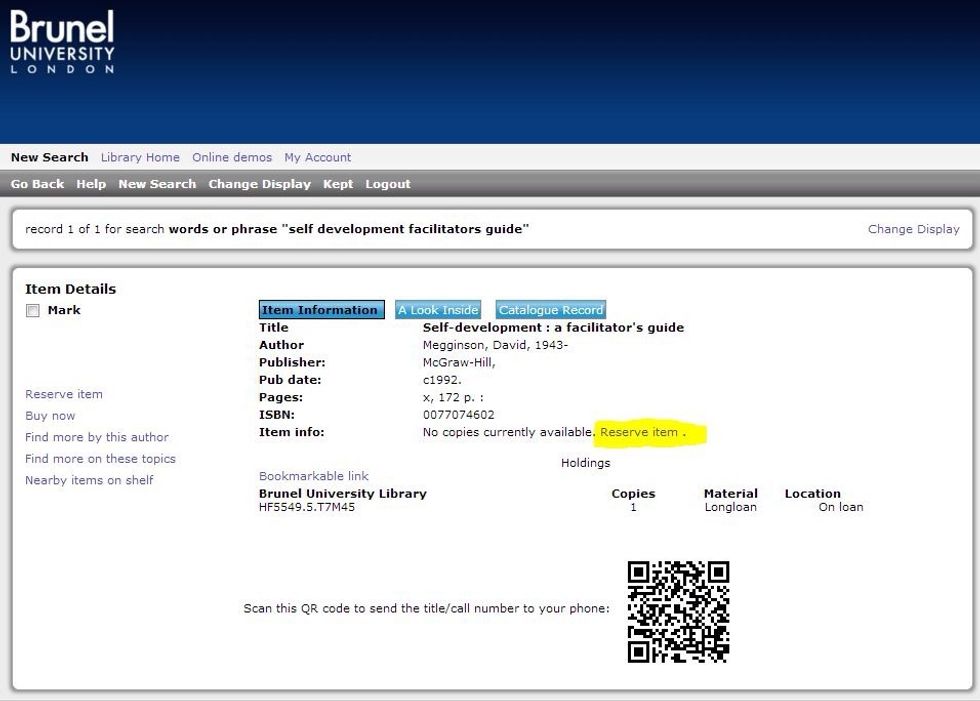 If you find a longloan item is out of stock, you will see an option on the catalogue to place a reservation. This places you in a queue, and will trigger a recall notice to the current borrower.