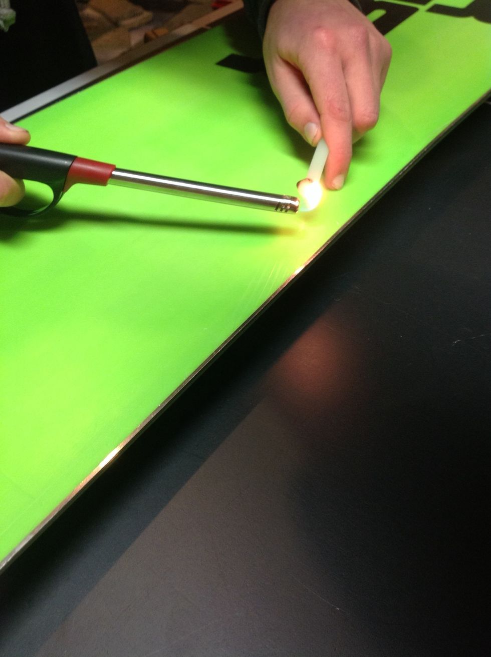 If you find a scratch use P-tex candle to drip wax into the scratches.