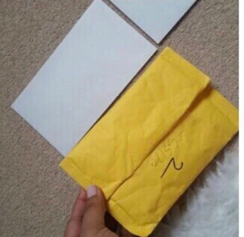 If you find it too big, fold it over to the size of a regular envelope