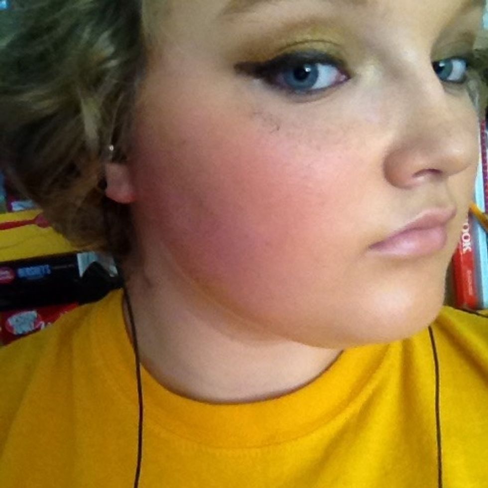 If you get powder under your eye use a makeup remover wipe