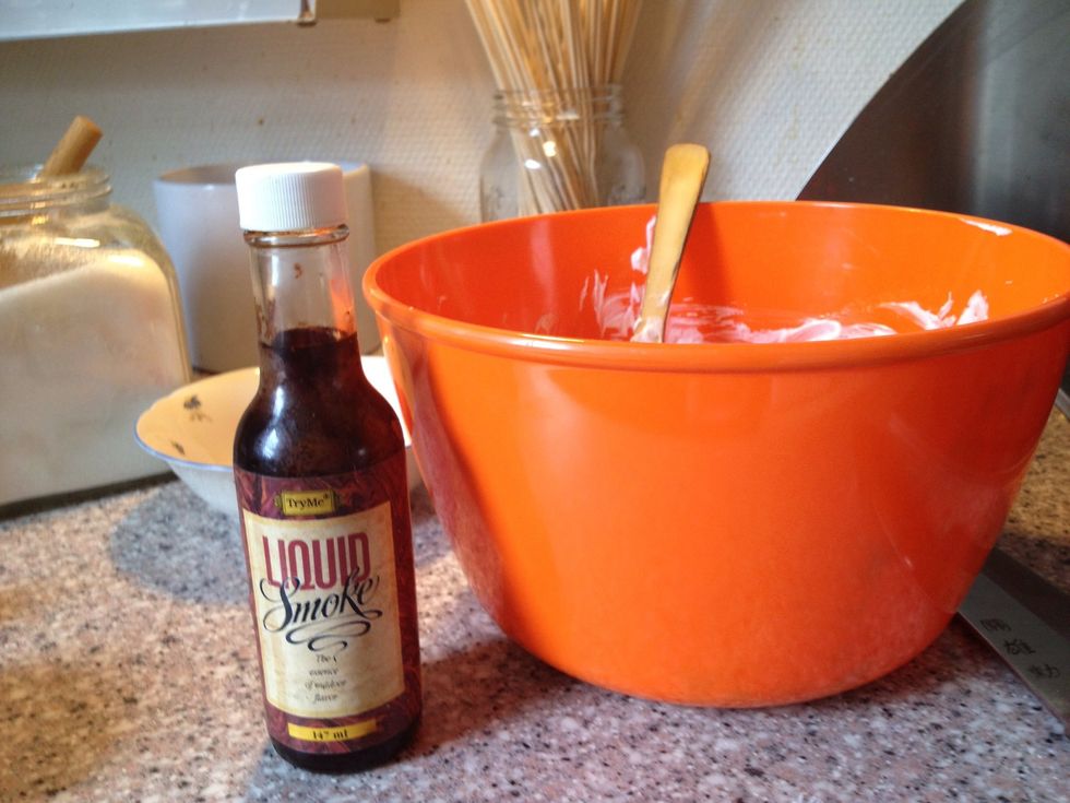 If you give up the idea to smoke your self add the smallest drop of liquid smoke
