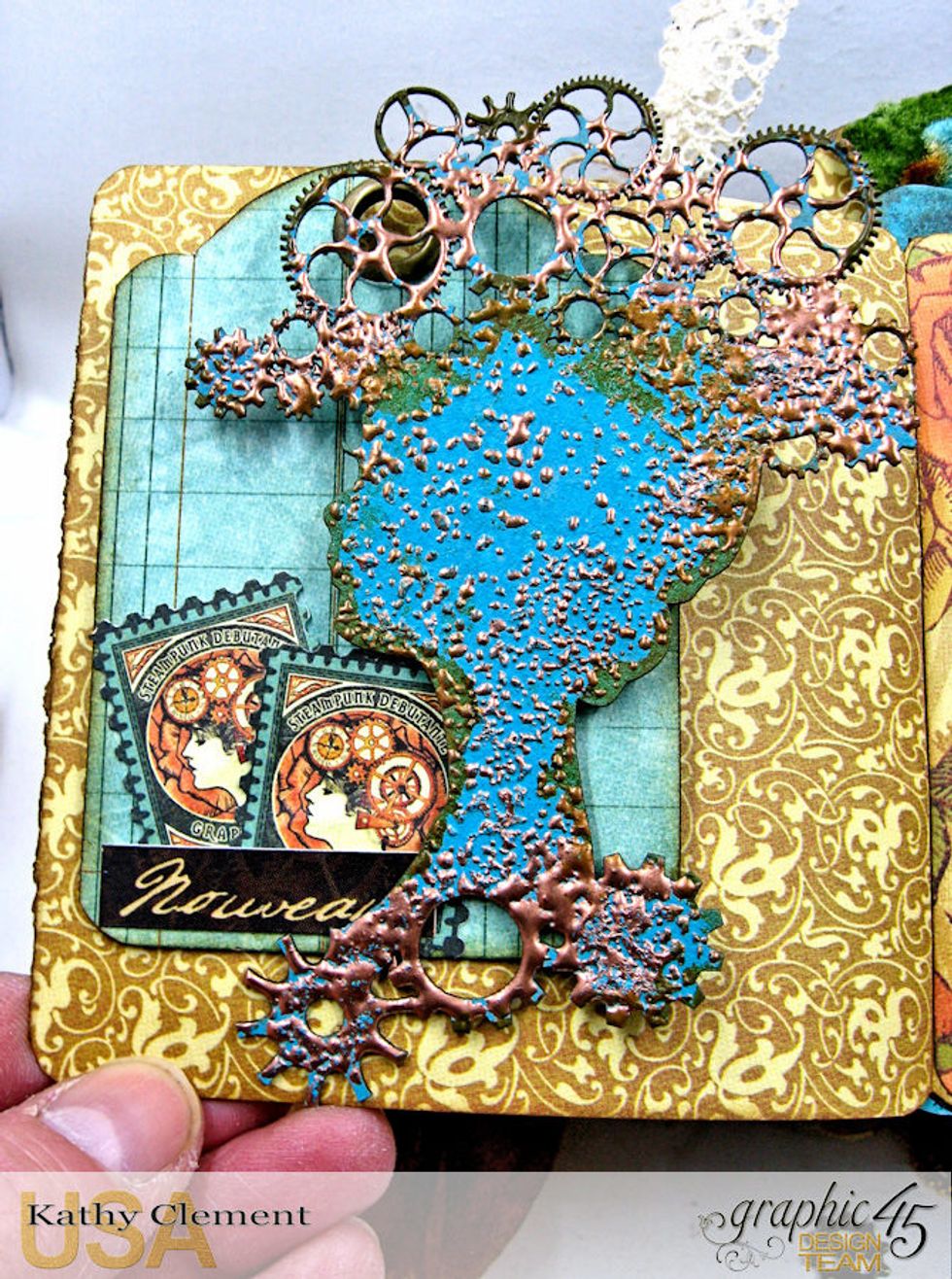 If you glue just the bottom edge to your tag, you have another fun chipboard pocket for ATC tags.