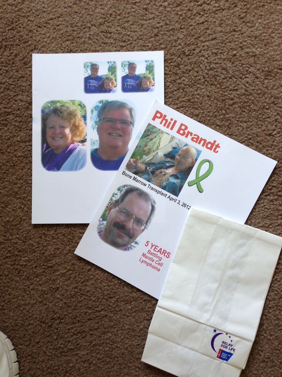 If you have access to design software, a computer and printer, you can print out and mount some of your text and photos!