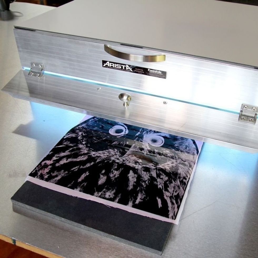 If you have access to more expensive equipment, a UV exposure unit can be used to make great prints as well. We purchased this unit from Freestyle Photographic.