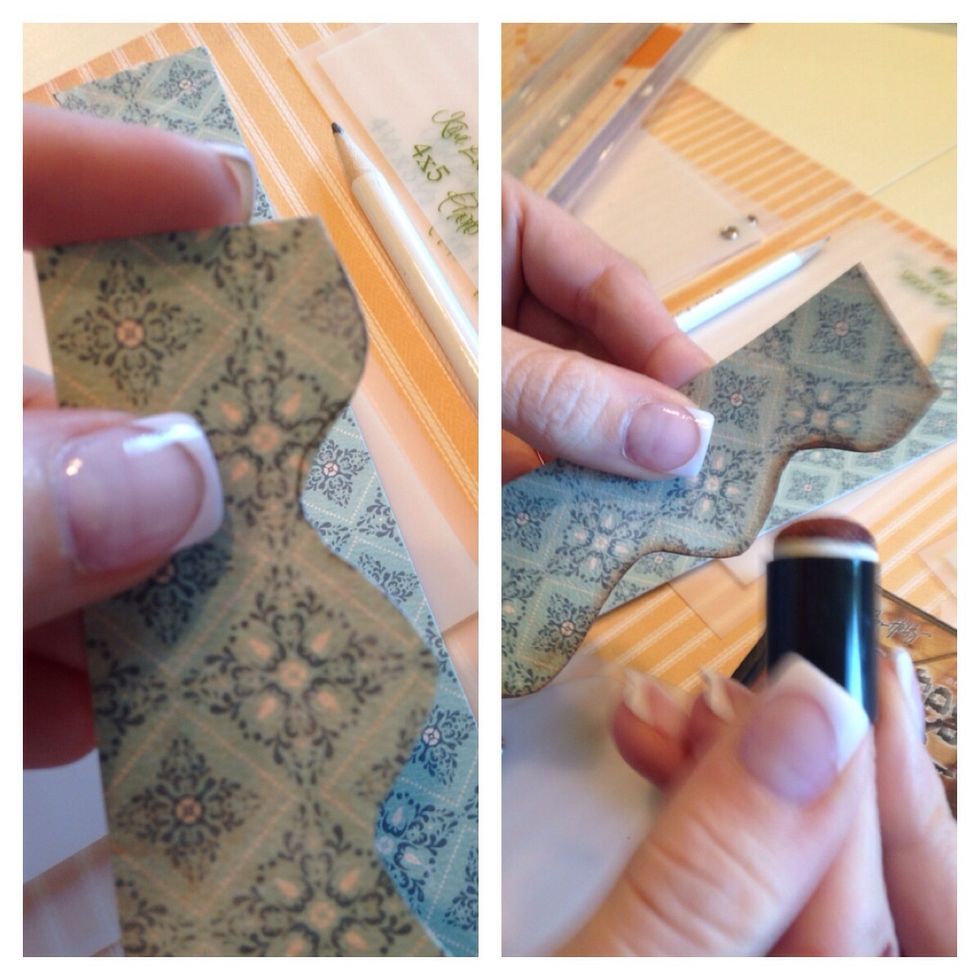 If you have any pencil marks, no worries! Just add a little ink to the edges. It covers pencil and any blemishes from your cut. It's amazing!