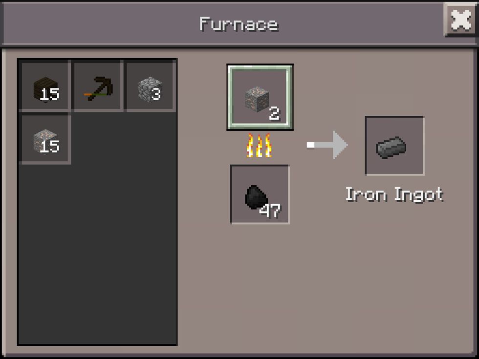 If you have any, spelt a couple of iron in your furnace.