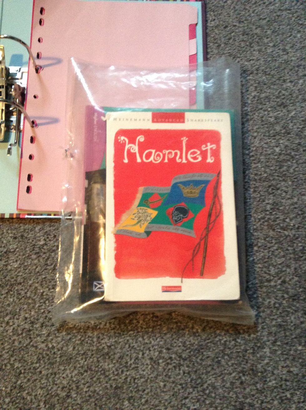 If you have any textbooks I would recommend attaching a polly pocket to your binder and keeping your books in there.