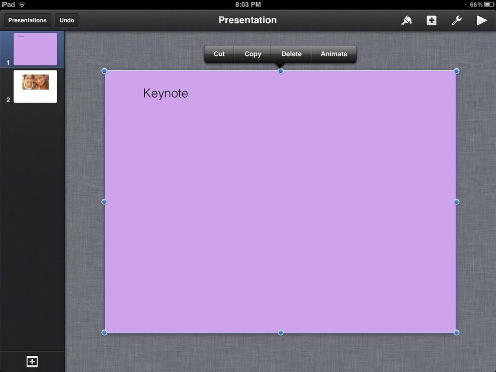 If you have done a coloured background you can just copy and paste your last colour instead of redoing all of it