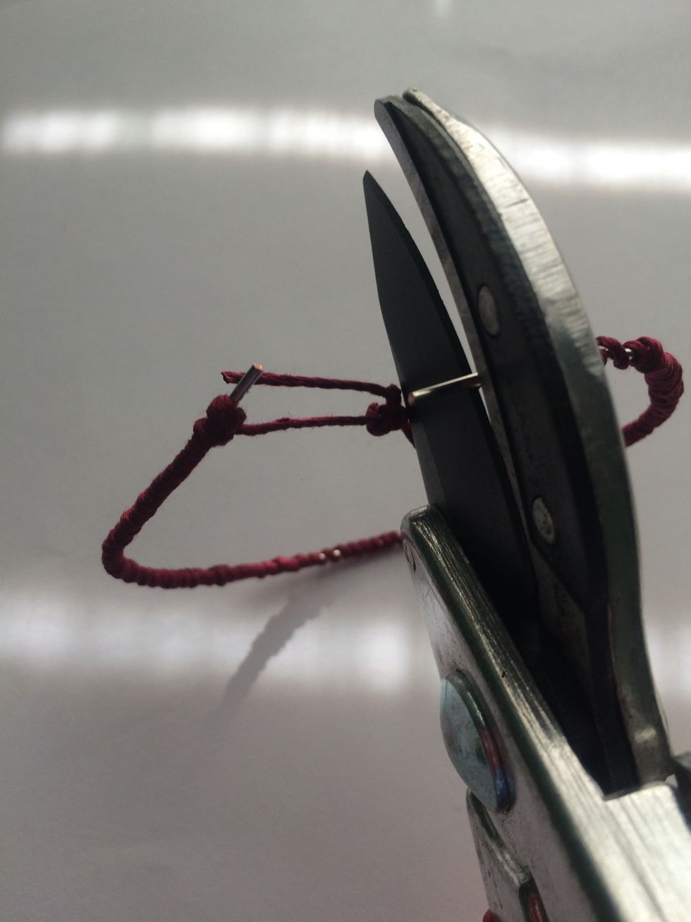 If you have extra wire, cut it off with wire clippers.