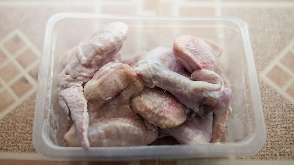If you have frozen wings make sure they are fully thawed