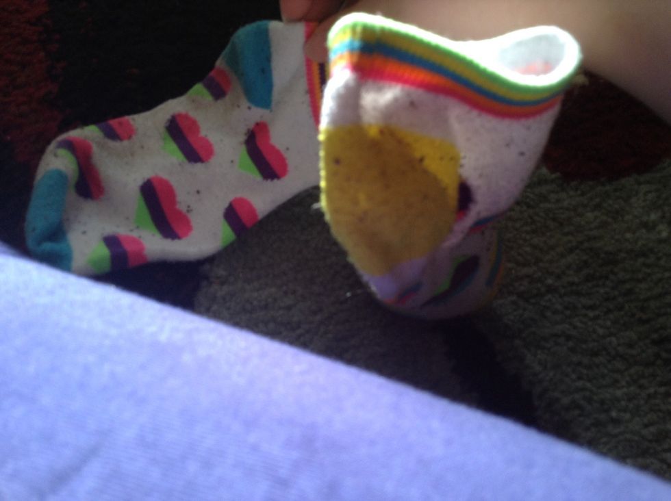 If you have more socks, set the first one aside and fill the rest.