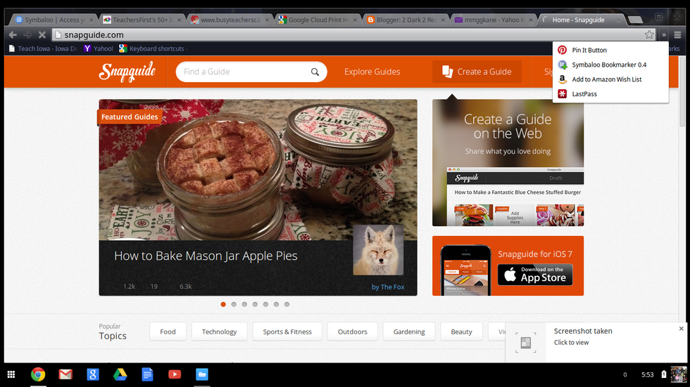 If you have the Symbaloo extension in your browser click on it - on Chrome it is in upper right corner