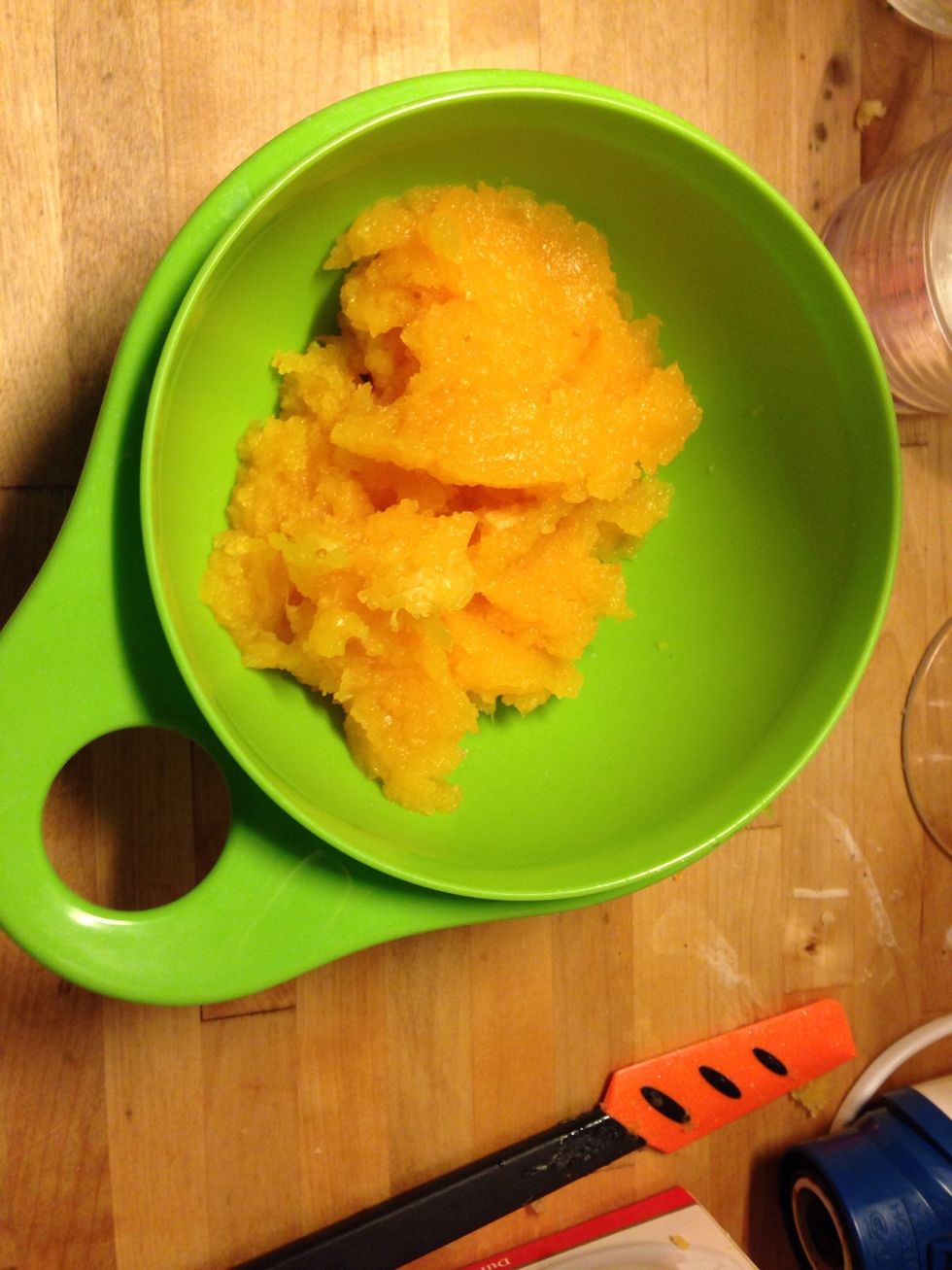 If you have to much, put in a container and freeze it. Then you can use it for other things like pancakes.