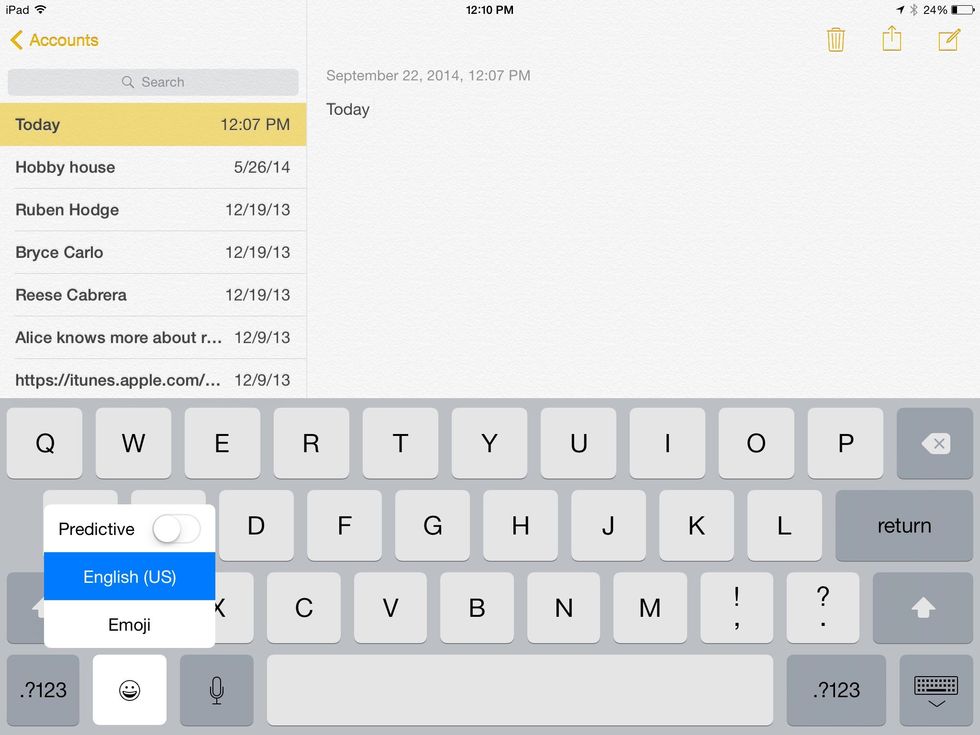 If you hold down the smiley face it'll give you a list of your activated keyboards and an option to turn off predictive text (in some cases it appears as a globe).