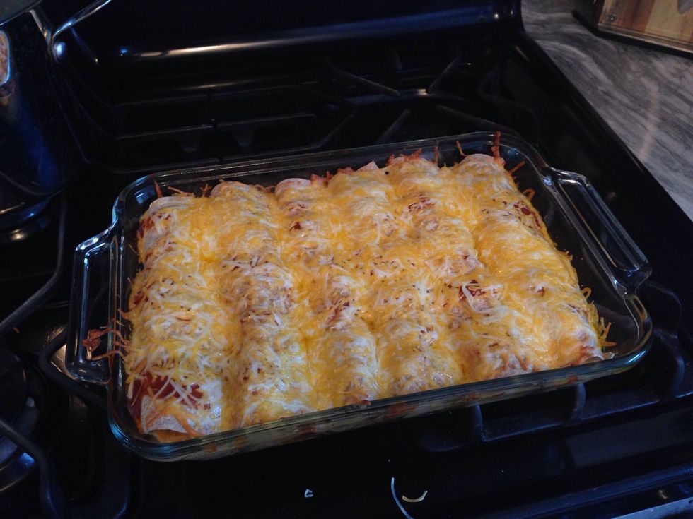 If you like it real golden brown you can always turn the broiler on low for a few minutes, but keep an eye on it.