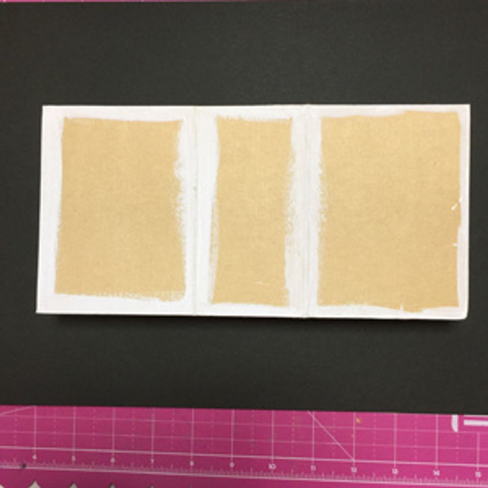 If you like more pink color Before paint a Lumiere HALO PINK GOLD just paint White Gesso