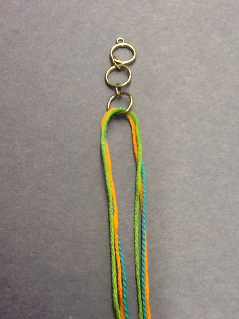 If you like, you may add more rings for more bling! Both sides of the thread should be even.