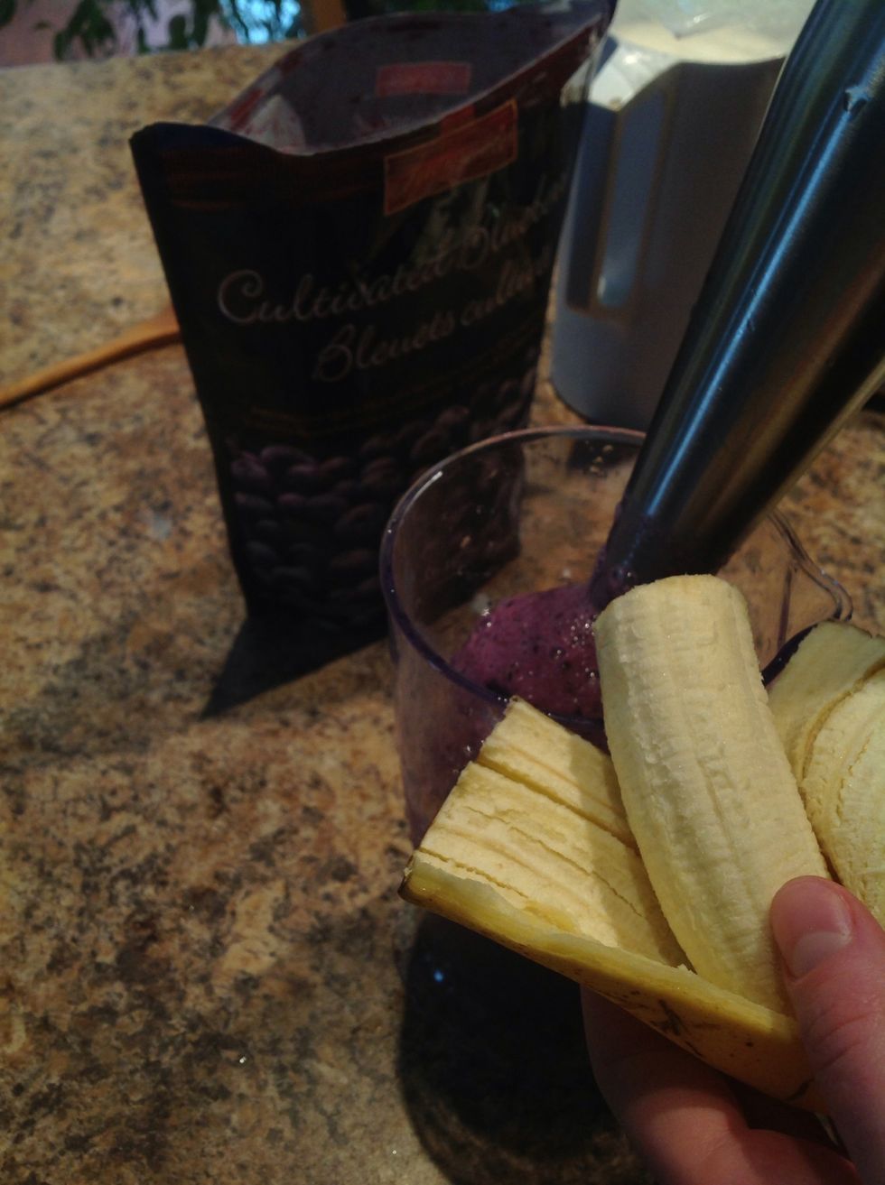 If you like your smoothie thick and healthy add half of a banana \ud83c\udf4c