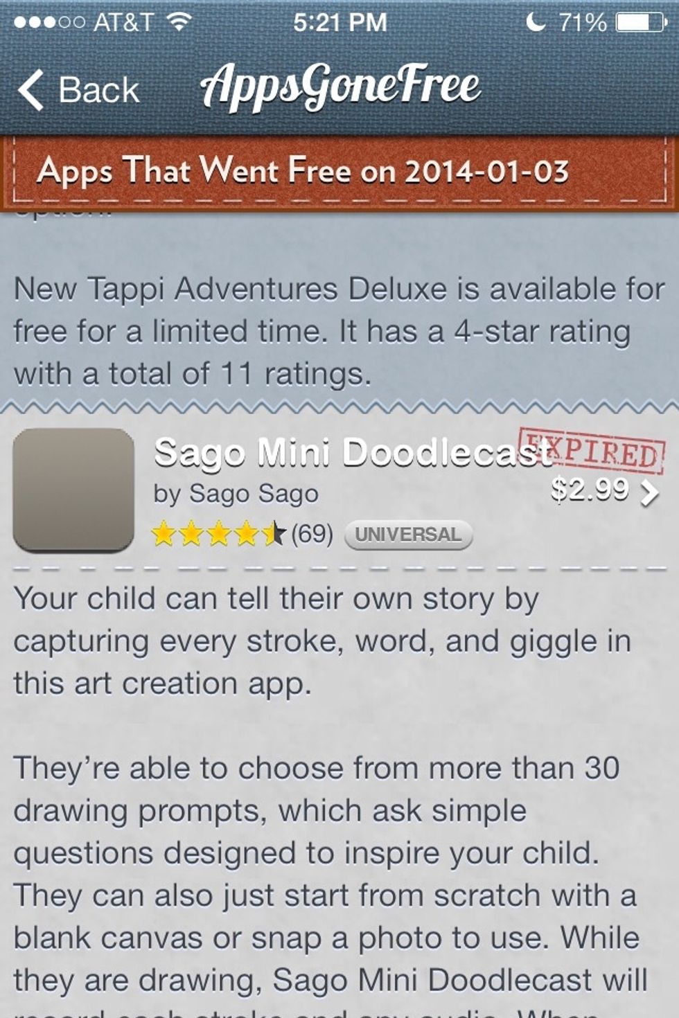 If you look at previous dates you'll know when the free offer has expired because it'll say "Expired". Which means the free offer on that app has ended.