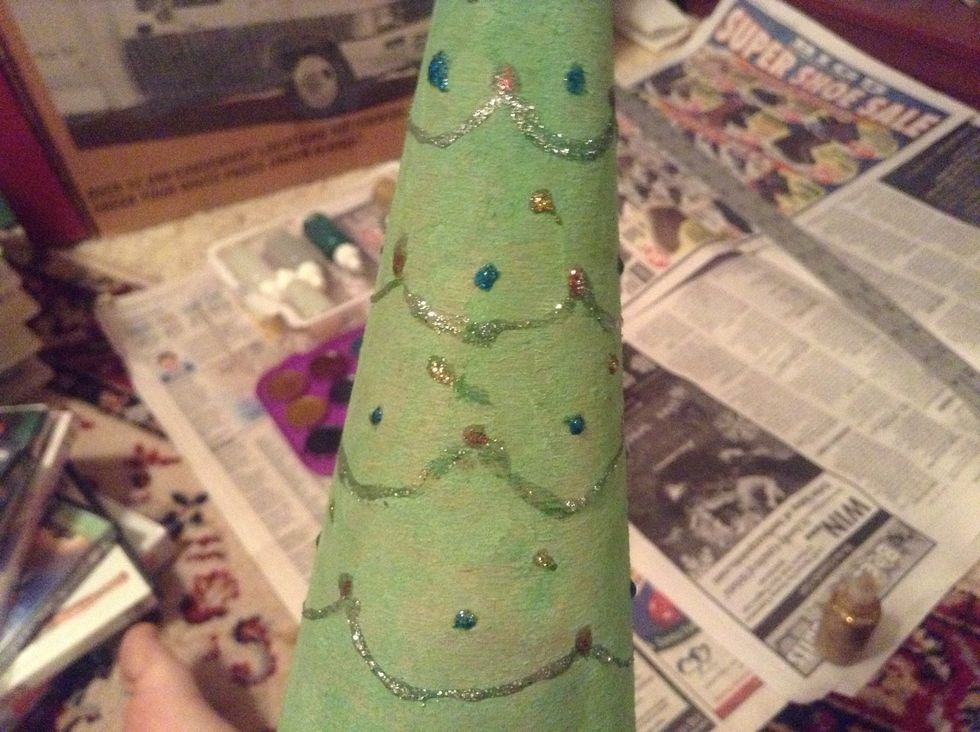If you mess up like I did here, wipe it off with your finger, then wipe your finger on the newspaper. Easy cleanup!
