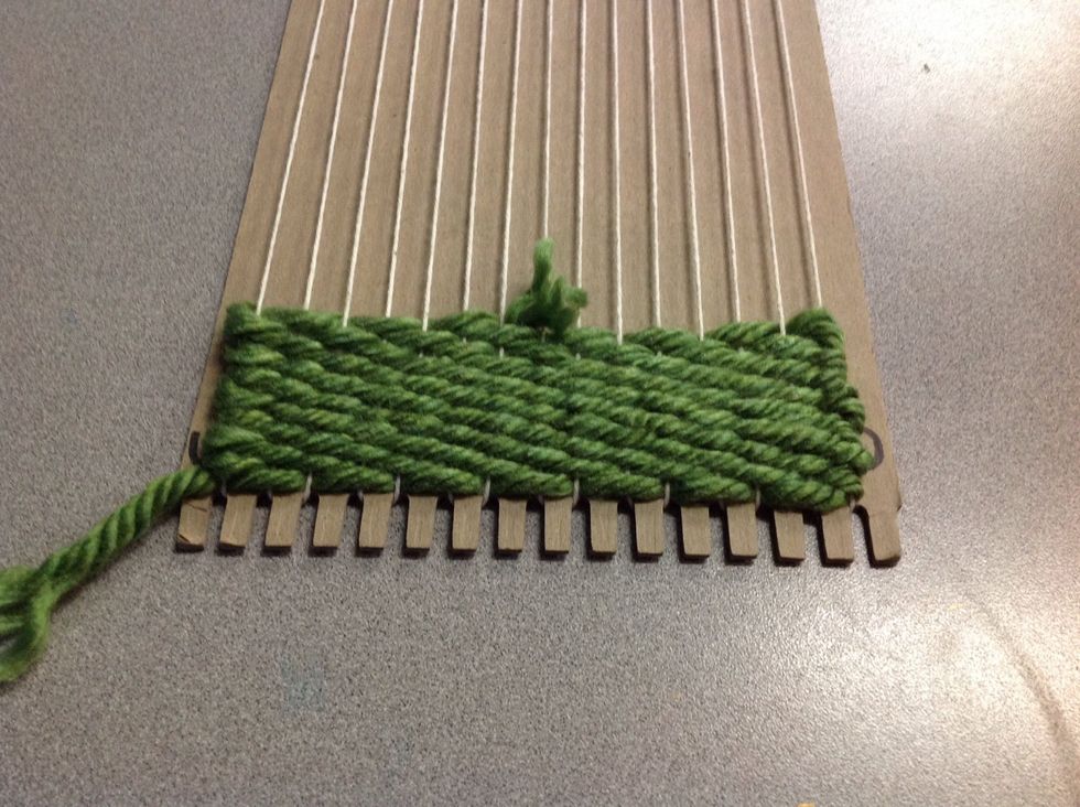 If you need to trim the weft, be careful you don't accidentally cut your warp.