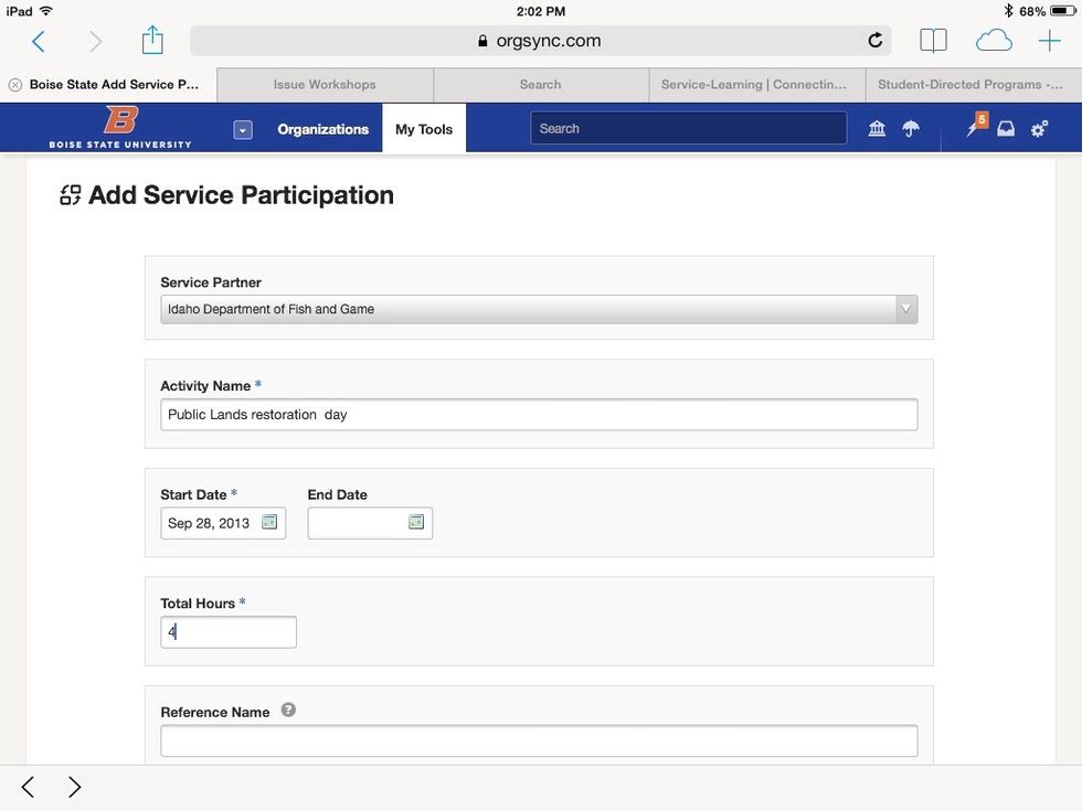 If you only served for one day there is no need to add an end date.