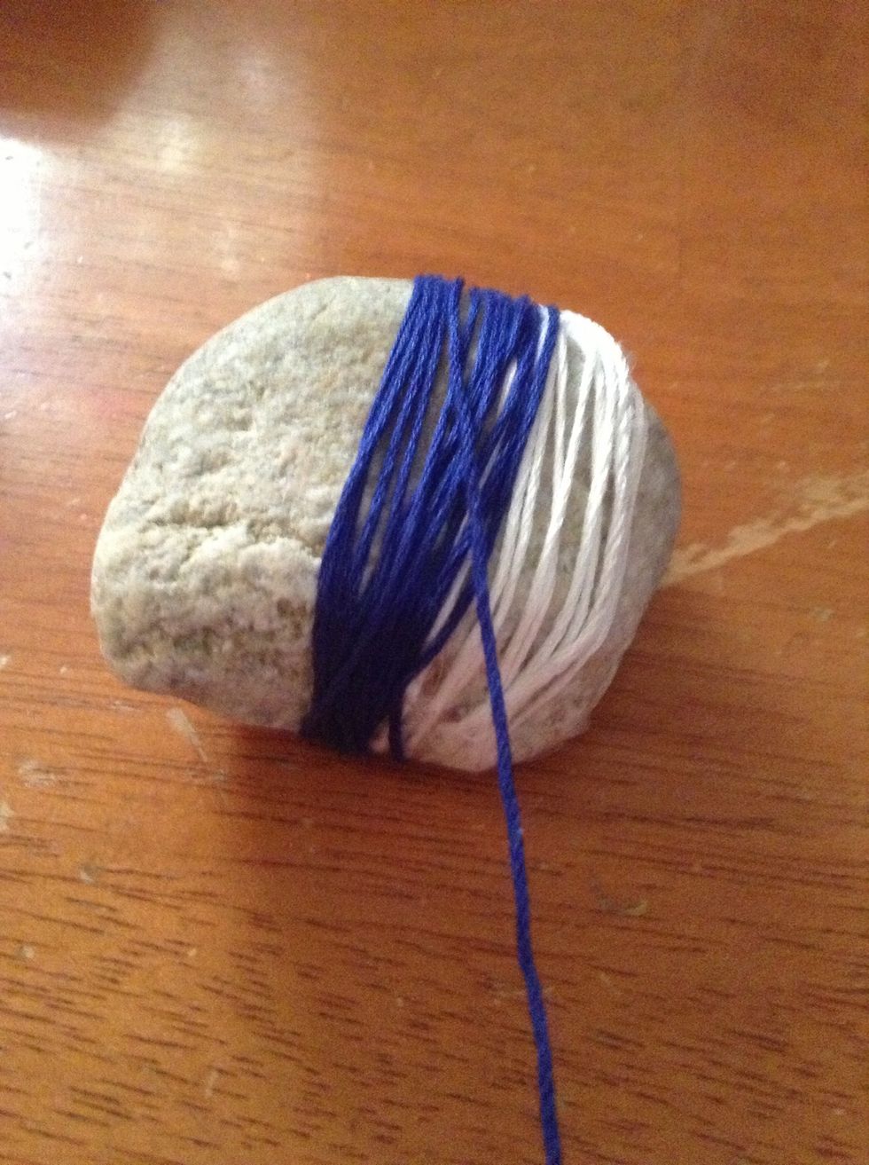 If you only used one color of string, go to step 9. But if you use more than one string repeat steps 3 and 6 except in the new color