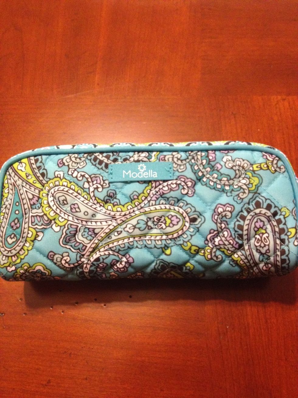 If you plan on taking a makeup bag with you, make sure it's a small enough it's enough to fit in your purse, backpack, etc. Mine is by Modella, they have tons of inexpensive, good quality makeup bags.