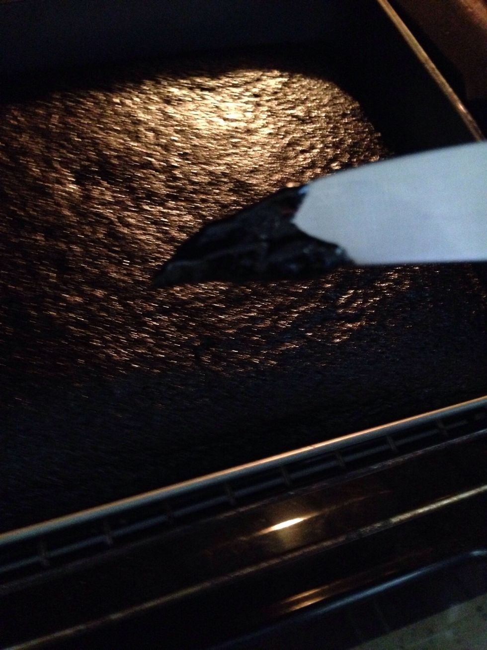 If you pull it out clean it means that it's cooked