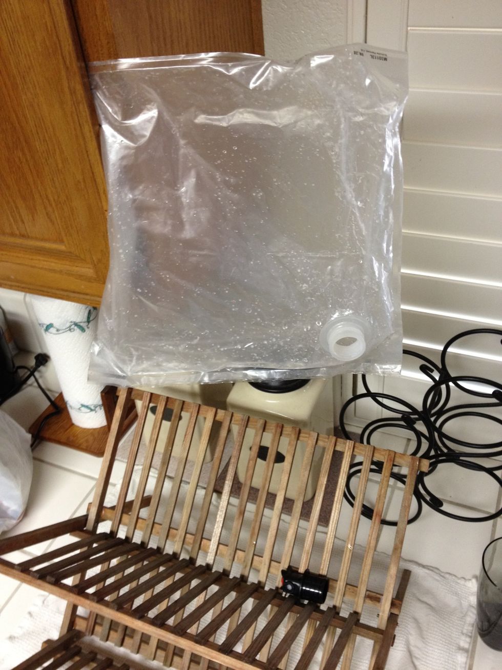 If you're going to use this for something other than holding a liquid, go ahead and hang dry the bag to get rid of the remaining moisture.