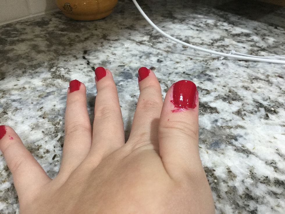 If you're like me, just wait till the end to wipe the nail polish off\ud83d\ude0a