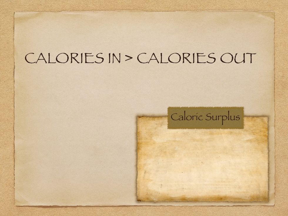 If you read my snapguide on HOW TO UNDERSTAND DIETING, you saw that to gain muscle you have to have a CALORIC SUPLUS. You have to eat more calories than your CALORIC MAINTENANCE LEVEL.