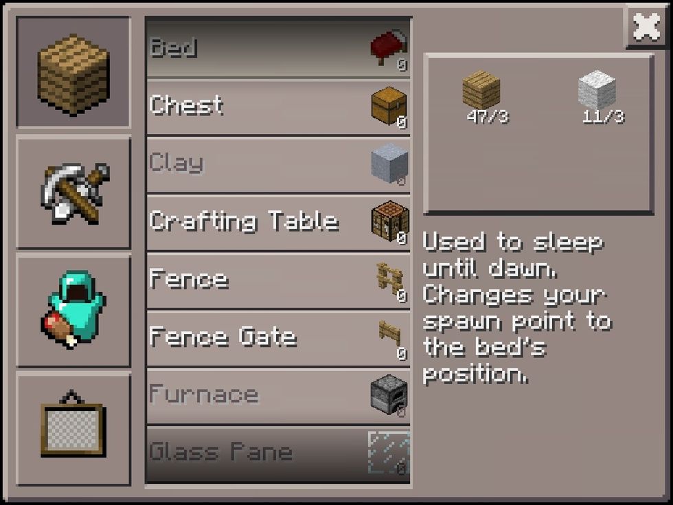 If you run out of room in your inventory you can craft a chest in your crafting table.