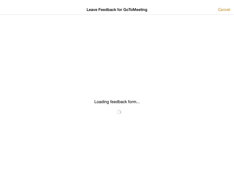 If you tap "Feedback" then you will be allowed to give your thoughts on the presentation. More waiting to load here.