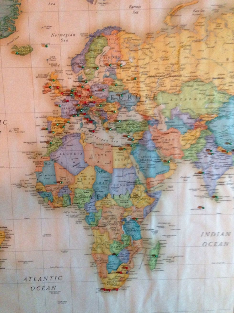 If you travel a lot maybe just the state/country you're in, this idea works well for that too. I live in the Bay Area so I'm contemplating making a map just for that.