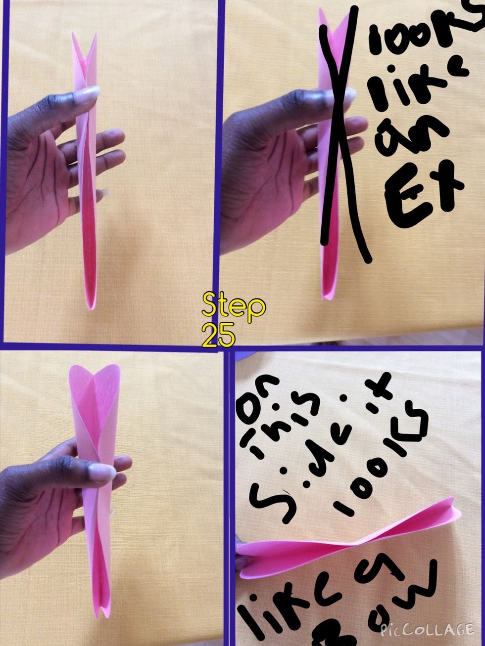 If you try to open the stapled circle,it should look like an X is going through it.