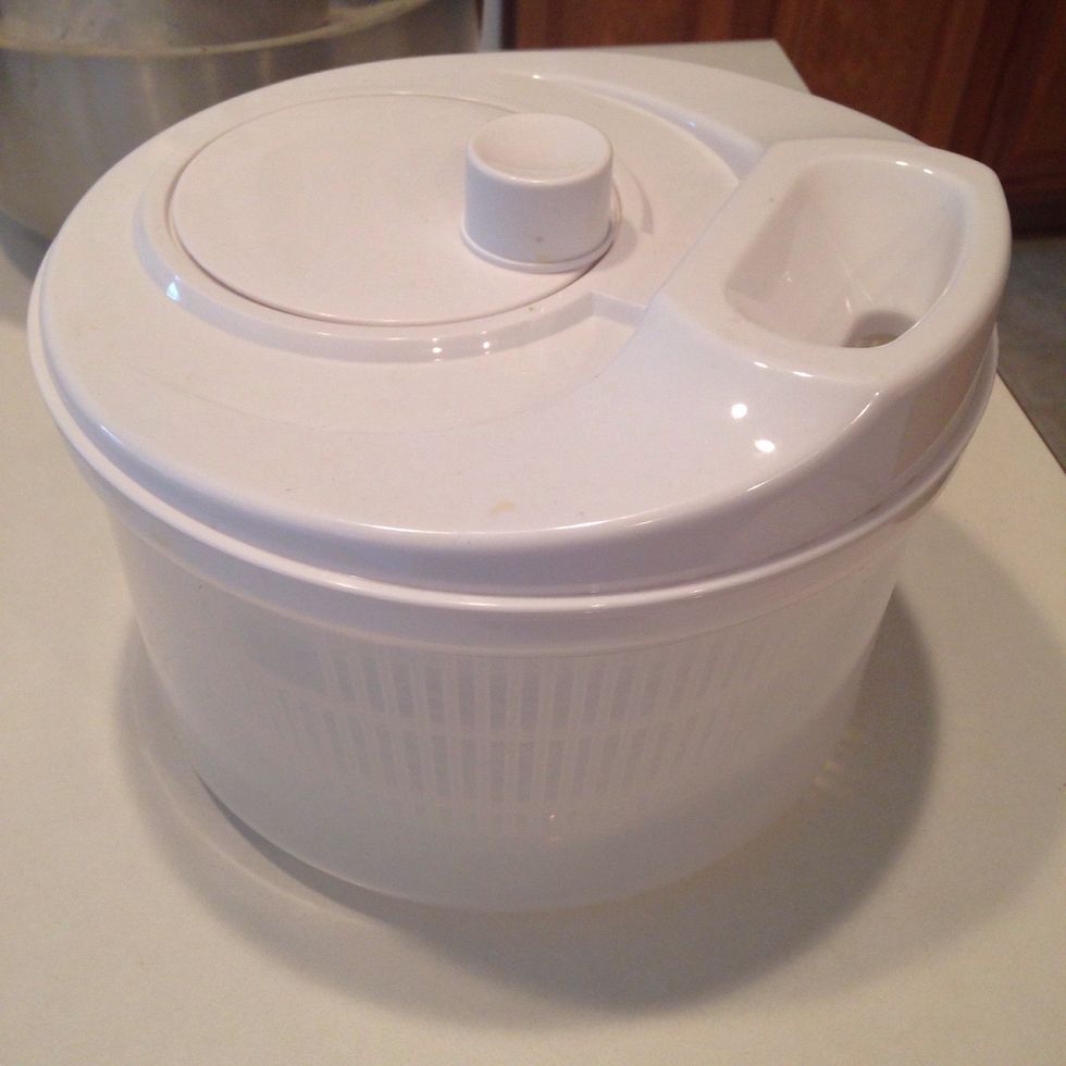 If you use a salad spinner, spin slowly and don't overfill the container! You don't want mashed berries!