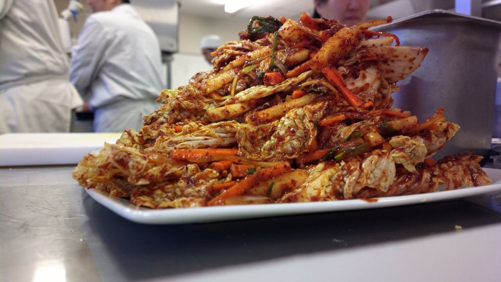 If you used a plate, cover with food wrap or in your container and leave it in the fridge for 6-8 days. The cabbage will become clear and the smells of the ocean should fill your home.