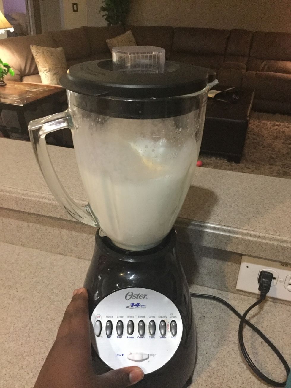 If you used powder creamer blend it together