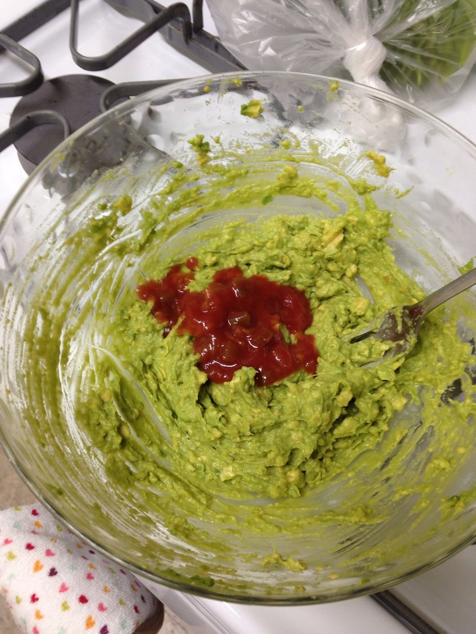 If you want a kick, you can add a dollop of your favorite salsa for flare. Mix in with avocado mash.