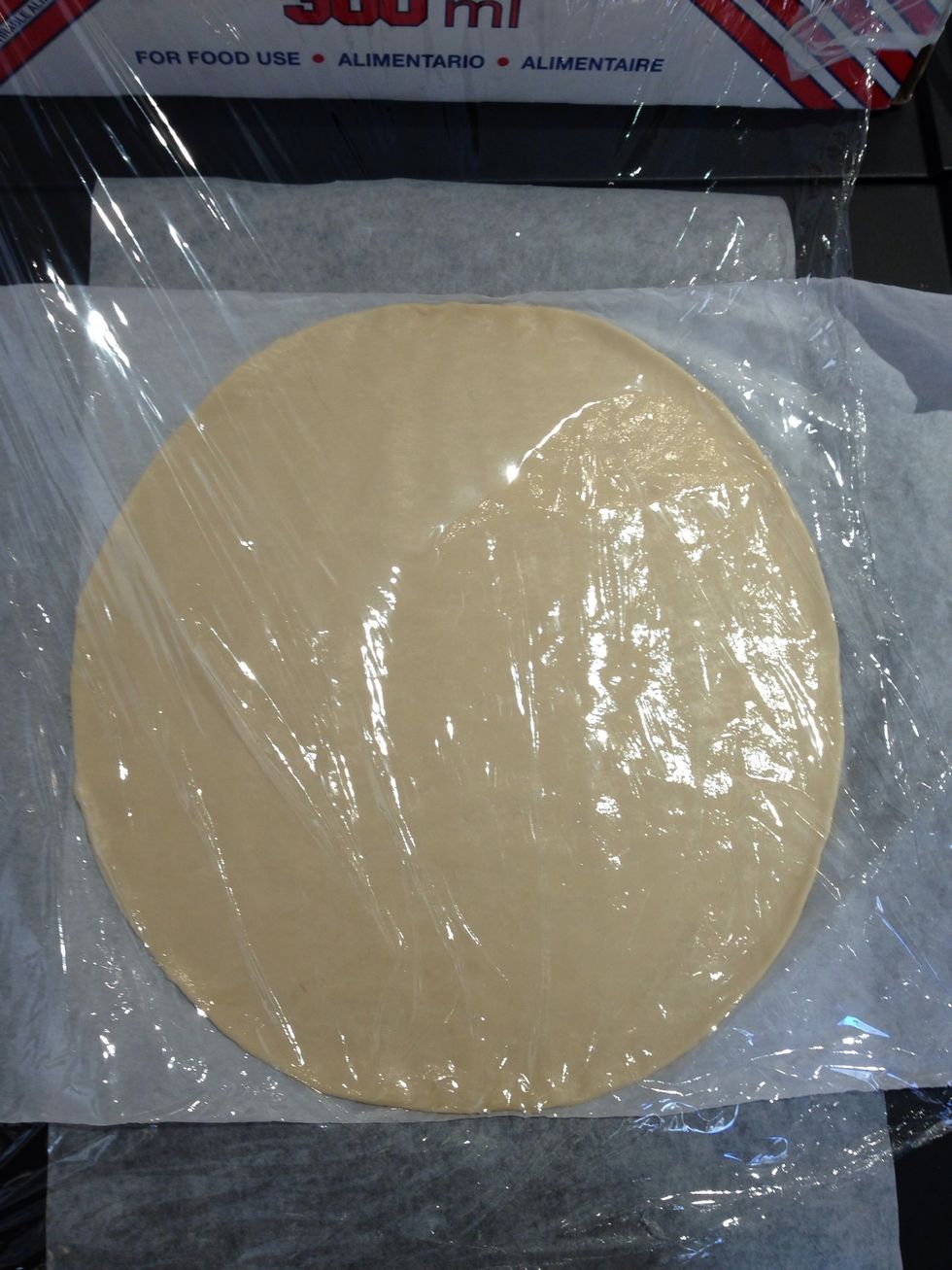 IF YOU WANT  the crust very thin.  You can spread it more. So you cover it with cling film