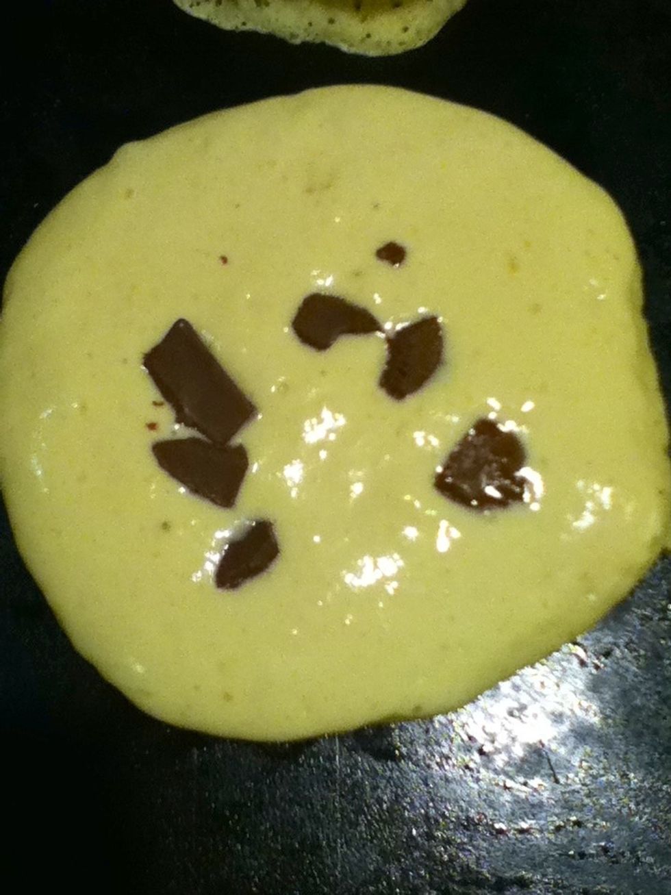 If you want to have some fun, add fruit, nuts or chocolate in your pancakes for some good taste.