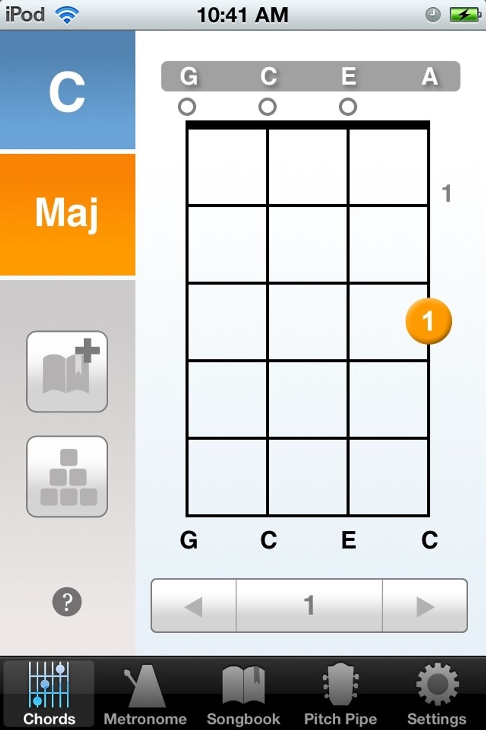 If you want to learn a new chord i would look it up on google (so you would type "how to play a C chord" into google images) a chart like this will come up